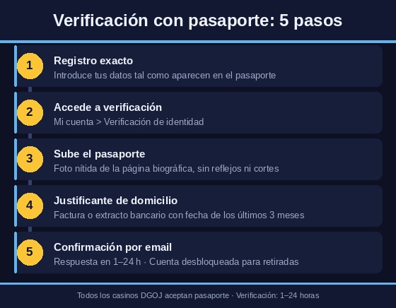 Casino pasaporte España 2026