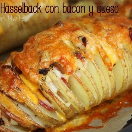Hasselback de Patatas: ¡Tentación con Bacon y Queso!